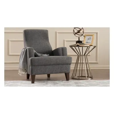 Atelier del Sofa Wing Chair Kana Bergere - Dark Grey