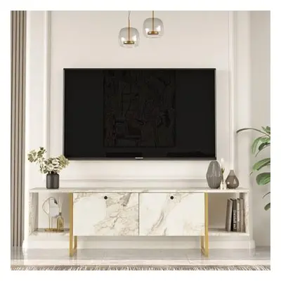 Hanah Home TV Stand VG30-GE WhiteGold