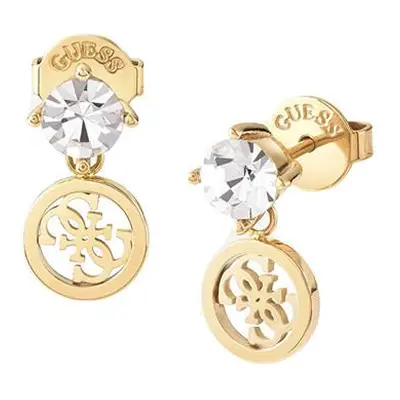 Guess Pozlacené náušnice s přívěsky Studs Party JUBE02154JWYGT