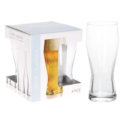 Excellent Houseware Sklenice na pivo, sada 4 ks, 400 ml