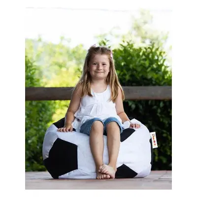 Atelier del Sofa Garden Bean Bag Football Kids Pouf - Black, White BlackWhite