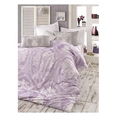 L'essentiel Maison Ranforce Single Quilt Cover Set Madam Lili - Lilac LilacWhiteGrey