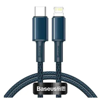 Pouzdro Baseus High Density Braided Cable Type-C to Lightning, PD, 20W, 1m modré