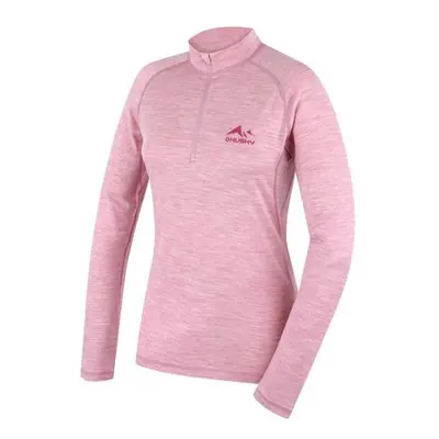 Husky Merino termoprádlo triko Merow Zip L faded pink XXL