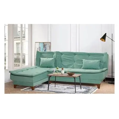 Atelier del Sofa Corner Sofa-Bed Kelebek Köşe Left - Sea Green