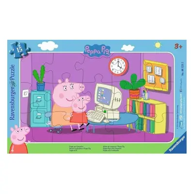 RAVENSBURGER Puzzle Prasátko Peppa 15 dílků