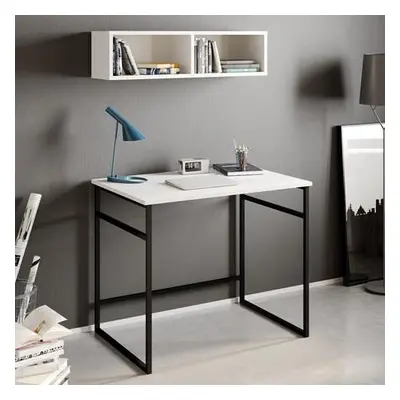 Hanah Home Study Desk Gama - White, Black WhiteBlack