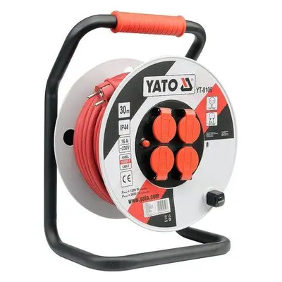 YATO YT-8106 Kabel 30m na cívce 4zásuvky PVC IP44 3G2,5mm 16A