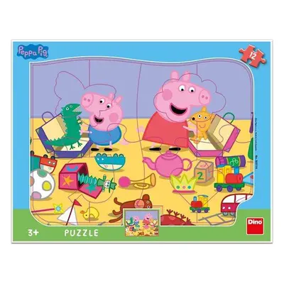 PEPPA PIG SI HRAJE 12 deskové tvary Puzzle