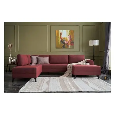 Atelier del Sofa Corner Sofa-Bed Belen - Claret Red