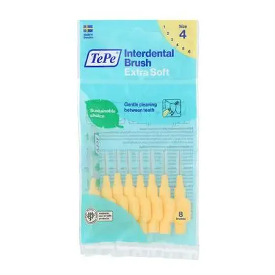 TePe Mezizubní kartáčky Interdental Brush Extra Soft, 8, 0,7, žlutý