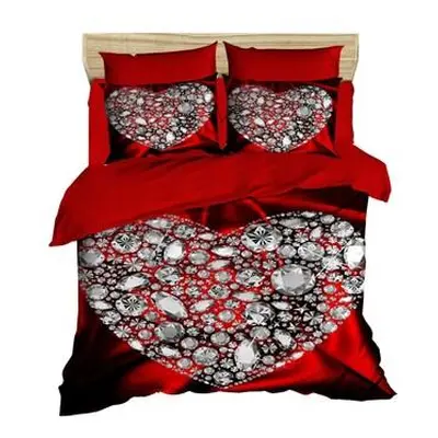 L'essentiel Maison Single Quilt Cover Set 174 RedSilverBlack