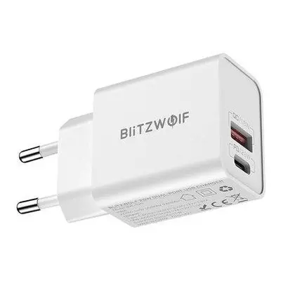 Nástěnná nabíječka Blitzwolf BW-S20, USB, USB-C, 20W (bílá)