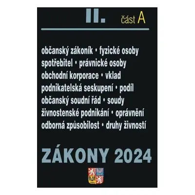 Zákony II A 2024 – Občanský zákoník