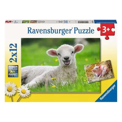 RAVENSBURGER Puzzle Hospodářská zvířata 2x12 dílků