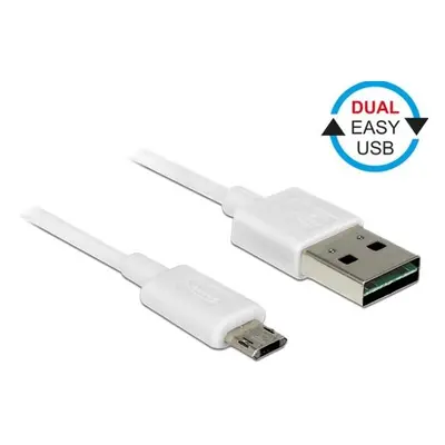 Delock kabel EASY-USB 2.0 Type-A samec > EASY-USB 2.0 Type Micro-B samec bílý 2 m