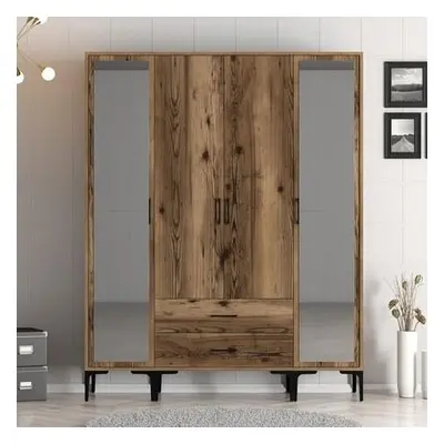 Hanah Home Wardrobe Kumsal RTR - Walnut