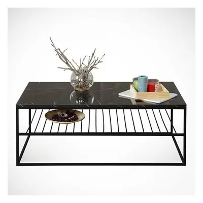 Hanah Home Coffee Table Etna - Royal BlackWhite