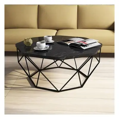 Hanah Home Coffee Table Diamond - Black Marble