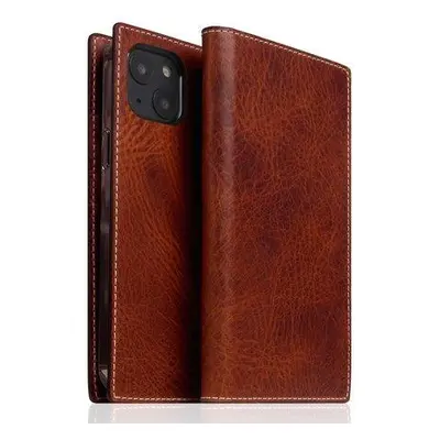 SLG Design puzdro D7 Italian Wax Leather pre iPhone 14 Plus - Brown