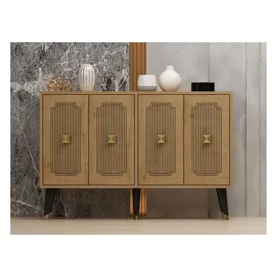 Hanah Home Console Desarı - Sapphire Oak, Gold Sapphire OakGold