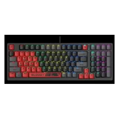 A4tech Bloody S98 Sports mechanická herní klávesnice,RGB podsvícení, Red Switch, USB, CZ, černá/