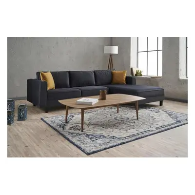 Atelier del Sofa Corner Sofa Kale Velvet Right - Anthracite