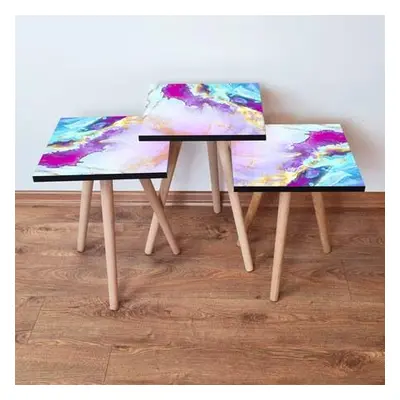 Hanah Home Nesting Table (3 Pieces) 3SHP195 - Multicolor