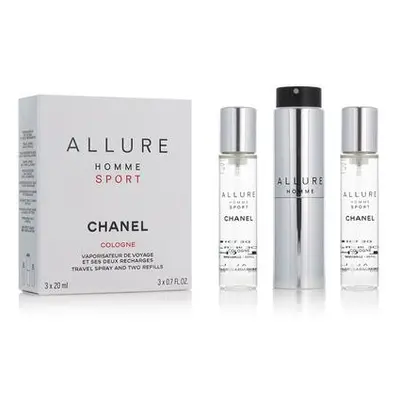 Chanel Allure Homme Sport Cologne - EDC 20 ml (plnitelný flakon) + náplň 2 x 20 ml, 3x20ml