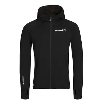 PROGRESS TOREZ MERINO HOODY pánská funkční mikina s kapucí XXL černá