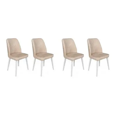 Hanah Home Chair Set (4 Pieces) Dallas-580 V4 BeigeWhite