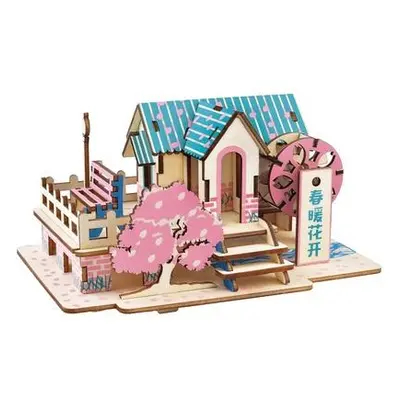 Woodcraft Dřevěné 3D puzzle Jarní dům