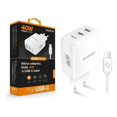 ALI CN 40W, 2xUSB-C, USB-C, bíl CHPD0024