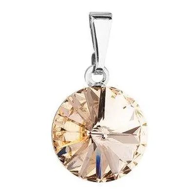 Evolution Group Přívěsek bižuterie se Swarovski krystaly oranžový kulatý 54001.3, light, peach