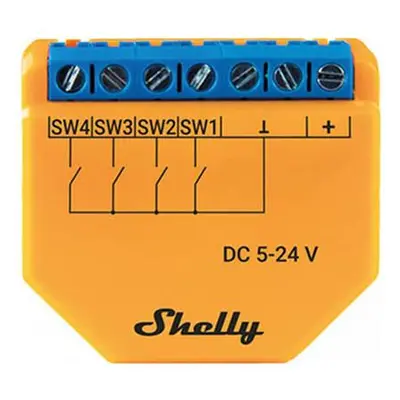 Shelly Plus i4 DC - Modul na aktivaci scén (WiFi)