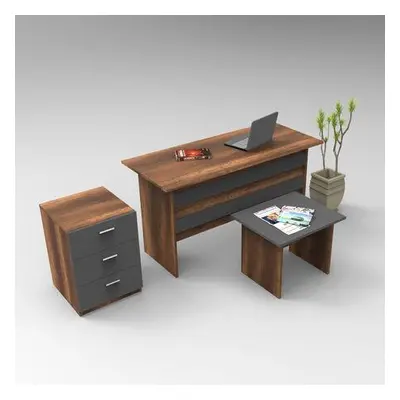 Hanah Home Office Furniture Set VO9-BA WalnutAnthracite