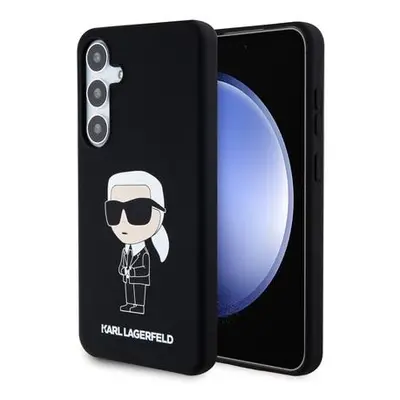 Karl Lagerfeld Liquid Silicone Ikonik NFT Zadní Kryt pro Samsung Galaxy S24+ Black