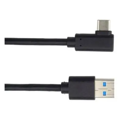 PremiumCord Kabel USB typ C/M zahnutý konektor 90° - USB 3.0 A/M, 50cm