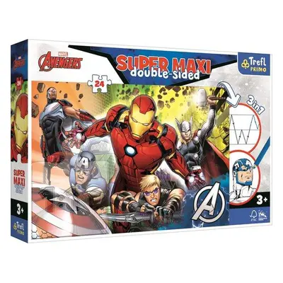 TREFL Oboustranné puzzle Avengers SUPER MAXI 24 dílků