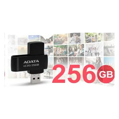 ADATA Flash Disk 256GB UC310, USB 3.2 , černá, UC310-256G-RBK