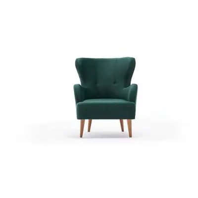 Atelier del Sofa Wing Chair Karina Petrol Green