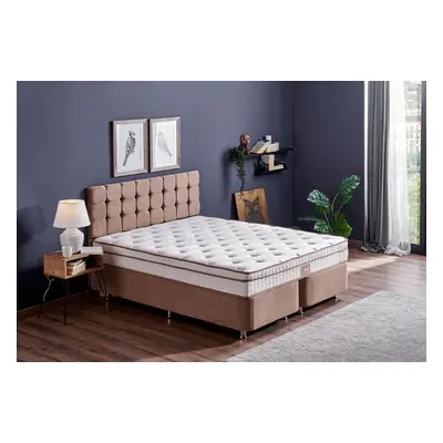 Hanah Home Double Mattress, Base & Headboard Helen - Light Brown (160 x 200)