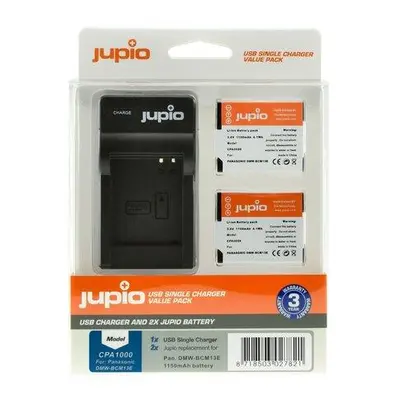 Set Jupio 2x DMW-BCM13E 1150mAh + USB nabíječka