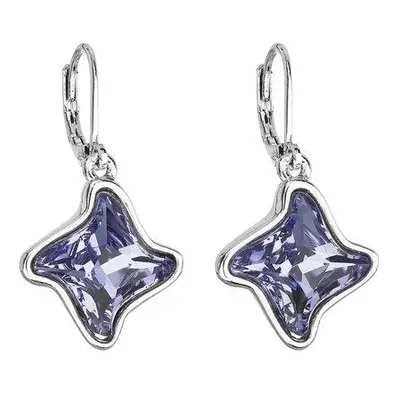 Evolution Group Náušnice bižuterie se Swarovski krystaly modrá hvězdička 51055.3 tanzanite