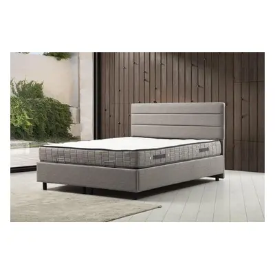 Hanah Home Single Mattress, Base & Headboard Motya Set 120 x 200 - Light Grey