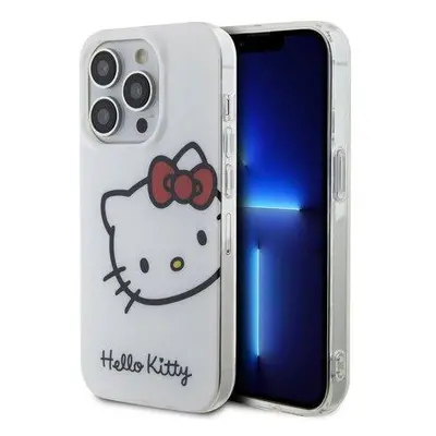 Hello Kitty IML Head Logo Kryt iPhone 15 Pro bílý