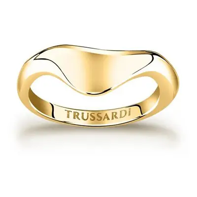 Trussardi Moderní pozlacený prsten z oceli T-Design TJAXA07 52 mm