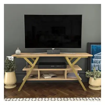 Hanah Home TV Stand Minerva - Gold, Oak GoldOak