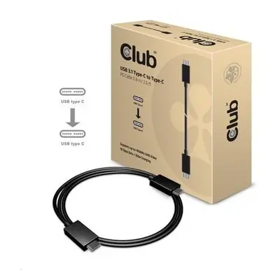 Club3D Kabel USB 3.1 typ C 10Gbps 4K60Hz UHD Power Delivery 100W, (M/M), 80cm