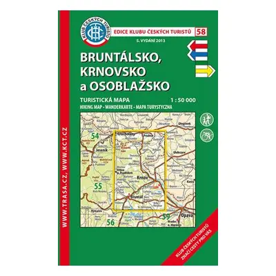 KČT 58 Bruntálsko, Krnovsko a Osoblažsko 1:50 000